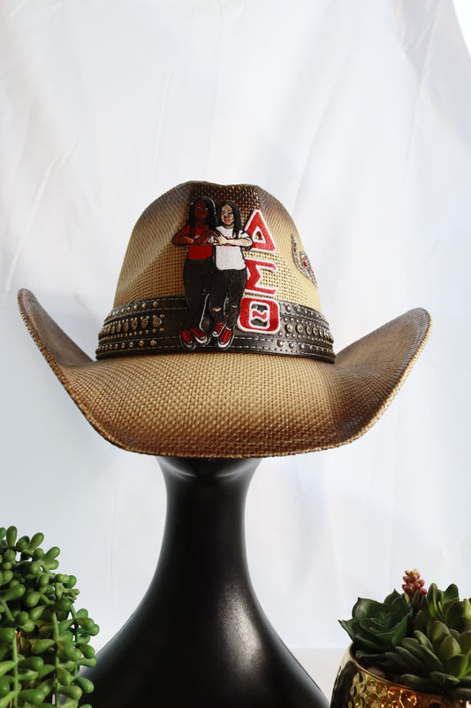Brown Ombre Cowboy Hat with Delta Ladies